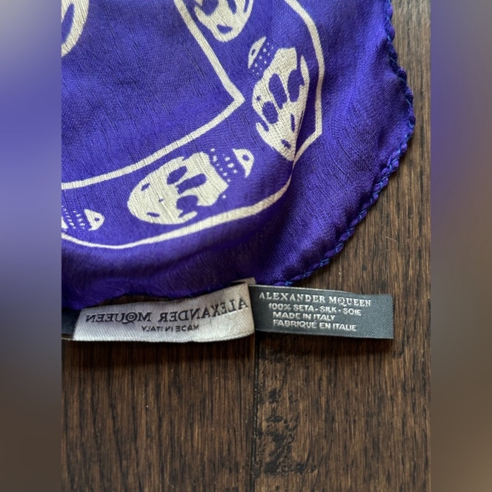 Alexander McQueen Purple Skull Scarf